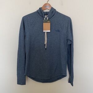 NWT The North Face Womens Sz S Westbrae Knit Hoodie Shady Blue Heather